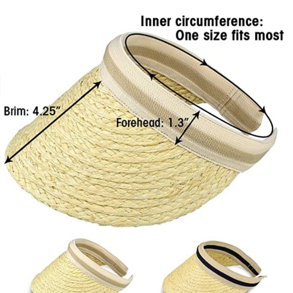 Visor Straw Sun Beach Hat UV